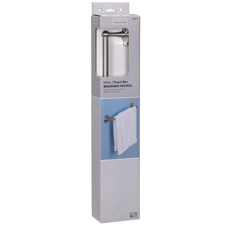 OakBrook Brushed Nickel Towel Bar 18 in. L Zinc