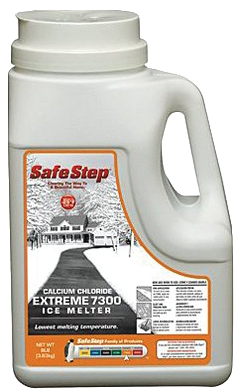 Safe Step Extreme 7300 50808 Ice Melter, Pellet, White, 8 lb Jug, Pack of 4