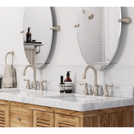 Moen Banbury Brushed Nickel Traditional Bathroom Faucet 8-16 in.