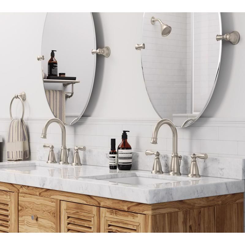 Moen Banbury Brushed Nickel Traditional Bathroom Faucet 8-16 in.