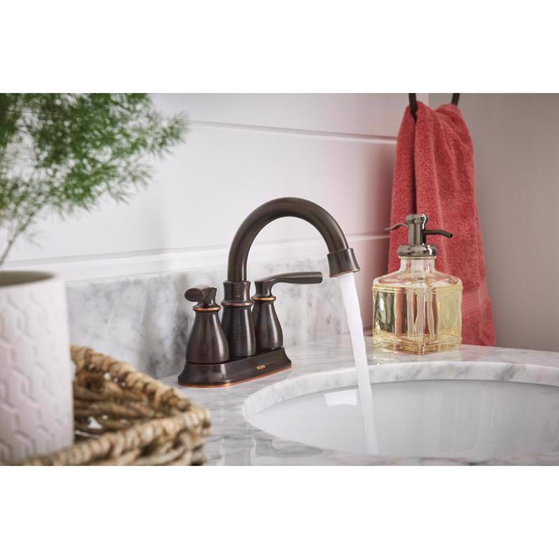 Moen Hilliard Bronze Traditional Bathroom Faucet 4 in.