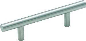 Amerock BP19010SS Cabinet Pull, 5-3/8 in L Handle, 1-17/50 in H Handle, 1-3/8 in Projection, Stainless Steel