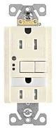 Eaton Wiring Devices TRSGFNL15LA GFCI and Nightlight, 2 -Pole, 15 A, 125 V, Back, Side Wiring, NEMA: 5-15R