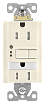 Eaton Wiring Devices TRSGFNL15LA GFCI and Nightlight, 2 -Pole, 15 A, 125 V, Back, Side Wiring, NEMA: 5-15R