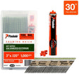 Paslode 650527 Framing Fuel and Nail Combo Pack, 3 in L, Low Carbon Steel, Hot-Dip Galvanized, Round Head, Ring Shank