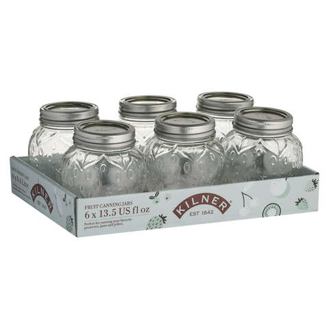 Kilner Regular Mouth Canning Jar 13.5 oz 6 pk, Pack of 2