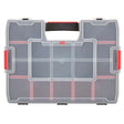 Craftsman 13 in. W X 3.5 in. H X 17.5 in. D Storage Organizer Plastic 15 compartments Black/Red