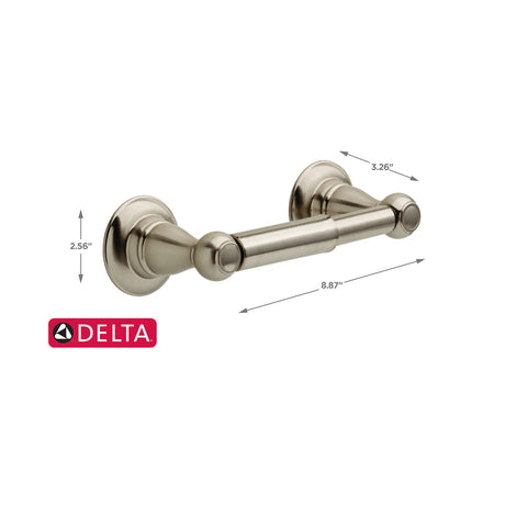 Delta Porter Brushed Nickel Silver Toilet Paper Holder, Pack of 2