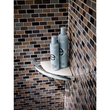 Delta 8-1/2 in. L Polished Chrome Stainless Steel Corner Shelf with Assist Bar