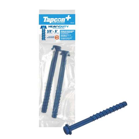 Tapcon 3/8 in. X 6 in. L Hex Drive Hex Washer Head Assorted Concrete Screws, Pack of 8