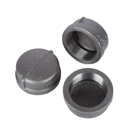 STZ Industries 2-1/2 in. FIP each Black Malleable Iron Cap