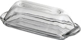 Anchor Hocking Presence Series 64190L10R Butter Dish/Cover, Glass, Clear, Rectangular, 5 in L, 3-1/4 in W, Pack of 4