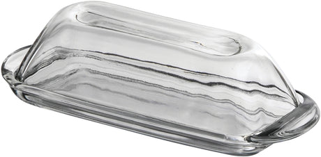 Anchor Hocking Presence Series 64190L10R Butter Dish/Cover, Glass, Clear, Rectangular, 5 in L, 3-1/4 in W, Pack of 4