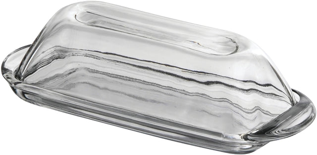 Anchor Hocking Presence Series 64190L10R Butter Dish/Cover, Glass, Clear, Rectangular, 5 in L, 3-1/4 in W, Pack of 4