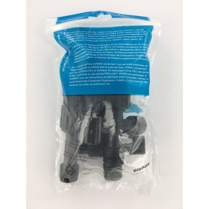 Flair-It Ecopoly 1/2 in. MPT X 1/2 in. D BSP SWV Plastic Tee