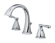 OakBrook Modena Chrome Modern Widespread Bathroom Sink Faucet 6-8 in.