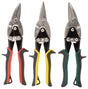 Vulcan JL-TS3PCS Aviation Snip Set, 10-1/8 in OAL, Left/Right/Straight Cut, Chrome Vanadium Steel Blade