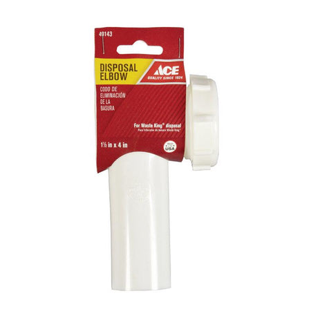 Ace Garbage Disposal Elbow Plastic 1-1/2 in.