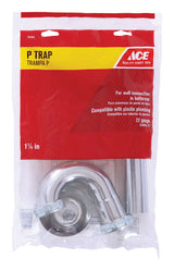 Ace 1-1/4 in. D Chrome Plated Brass P Trap