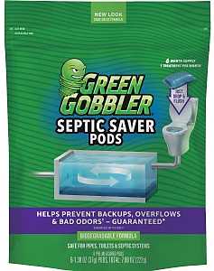 Green Gobbler G0017A6 Septic Saver Enzyme Pac, Powder, Tan, 12.77 oz
