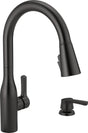 Delta Marca Series 19780Z-BLSD-DST Kitchen Faucet, 1.8 gpm, 1 -Faucet Handle, 4 -Faucet Hole, Metal, Matte Black, Deck