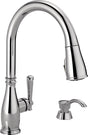 Delta Charmaine Series 19962Z-SD-DST Kitchen Faucet, 1.8 gpm, 1 -Faucet Handle, 1, 2, 3, 4 -Faucet Hole, Metal, Deck