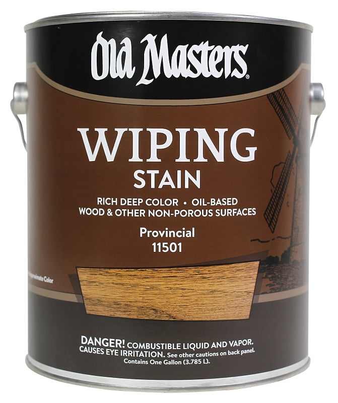 Old Masters 11501 Wiping Stain, Provincial, Liquid, 1 gal, Can, Pack of 2