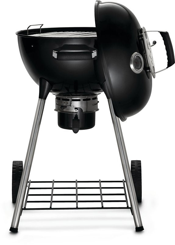Napoleon Premium 18 NK18K-LEG-3 Charcoal Kettle Grill, 17.5 sq-in Primary Cooking Surface, Black