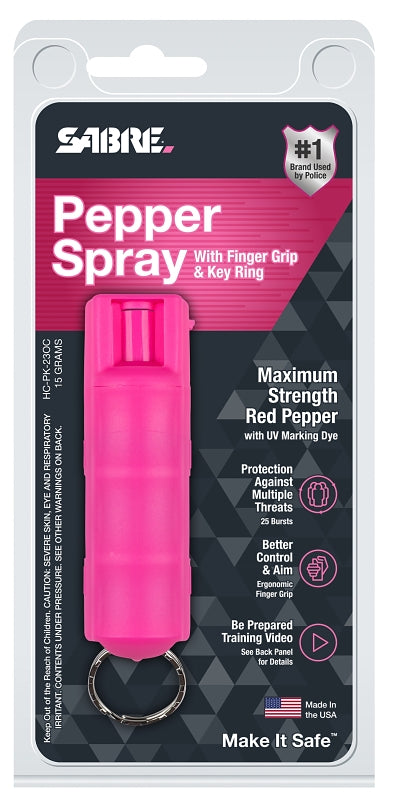 Sabre HC-PK-23OC Pepper Spray with Pink Ring, Pungent