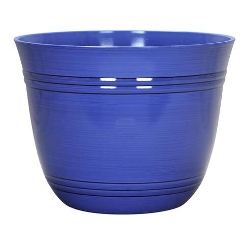 L&G Solutions 11 in. H X 14.5 in. D Polyresin Galileo Planter Cobalt