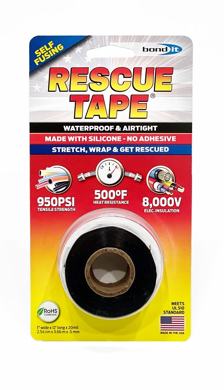 Harbor Products RT1000201201USC01 Pipe Repair Tape, 12 ft L, 1 in W, Black