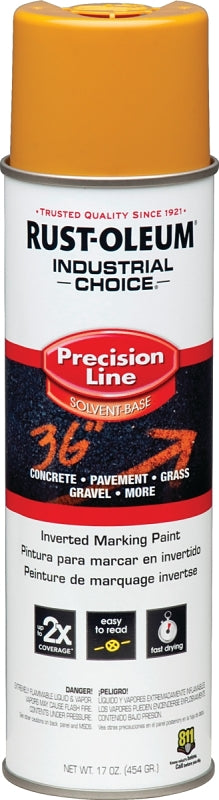 Industrial Choice 203024 Inverted Marking Spray Paint, Semi-Gloss, Caution Yellow, 17 oz Can