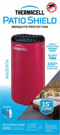 Thermacell Patio Shield MRPSP Mosquito Repeller, Fuel, Mat Refill, 4, 12 hr Refill, 15 ft Coverage Area, Magenta Housing