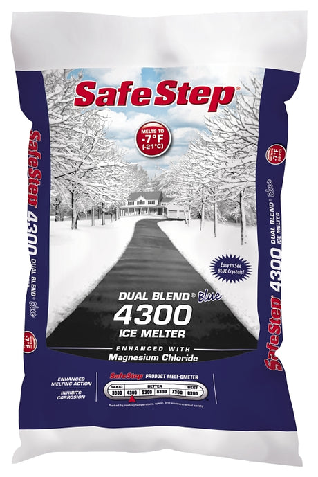 Safe Step Dual Blend 51151 Ice Melter, Crystalline Solid, Blue, 50 lb Bag