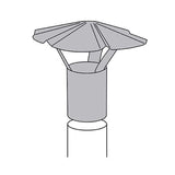 Imperial 8 in. Galvanized Steel Chimney Cap, Pack of 4