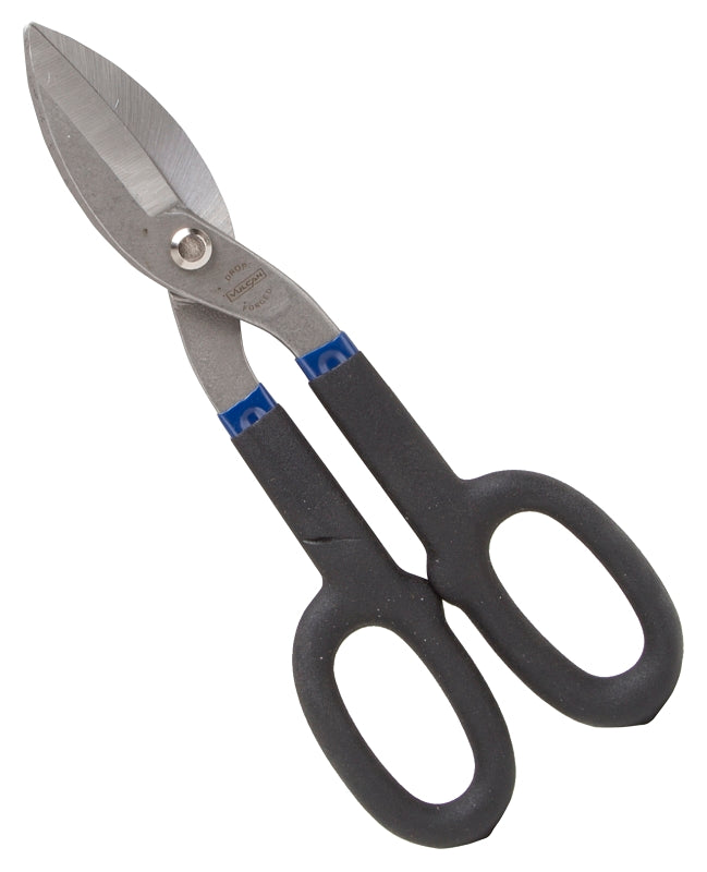 Vulcan TS-01410 Snip, 10 in OAL, 2-3/4 in L Cut, Straight Cut, Carbon Steel Blade, Non-Slip Grip Handle