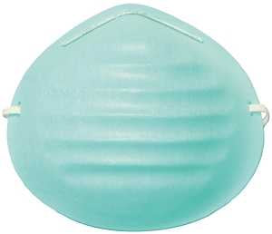 Safety Works 10028560 Non-Toxic Dust Mask, One-Size Mask, Polyester Facepiece, Green