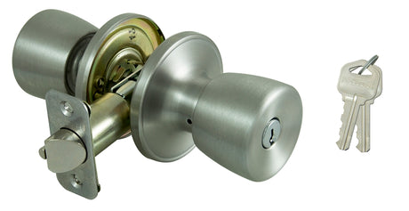 ProSource TS600BRA4V Entry Knob, Stainless Steel, K3, KW1 Keyway, 3 Grade, Pack of 3