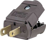 Leviton C20-00101-00P Polarized Electrical Plug, 2 -Pole, 15 A, 125 V, NEMA: NEMA 1-15P, Brown