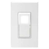 Leviton C32-05674-02W Rocker Switch with Wallplate, 15 A, 120/277 V, 3-Way, Lead Wire Terminal, White