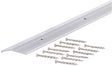 M-D 78154 Carpet Trim, 72 in L, 1-3/8 in W, Fluted Surface, Aluminum, Silver