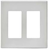 Leviton C42-80309-00W Wallplate, 2 -Gang, Polycarbonate, White