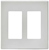 Leviton C42-80309-00W Wallplate, 2 -Gang, Polycarbonate, White
