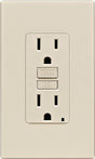 Leviton C36-GFNT1-0PT GFCI Duplex Receptacle, 2 -Pole, 15 A, 125 V, Back, Side Wiring, NEMA: 5-15R, Light Almond