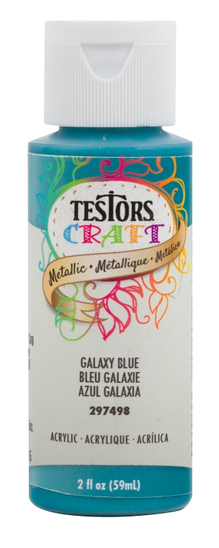 TESTORS 297498 Craft Paint, Metallic, Galaxy Blue, 2 oz, Bottle