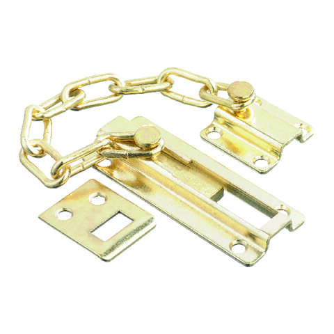 Ace 3.5 in. L Bright Brass Brass Dead Bolt Chain Guard