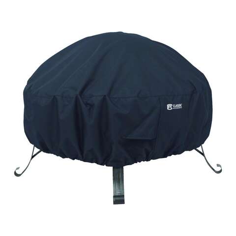 Classic Accessories 12 in. H X 36 in. W Black Polyester Fire Pit Cover