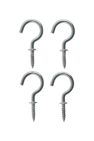 Ace Small Silver Stainless Steel 3/4 in. L Hook 10 lb 4 pk, Pack of 5