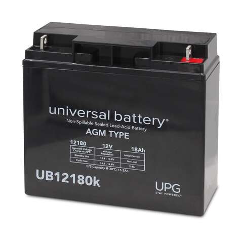 UPG UB12180 18 Ah Lead Acid Battery, Pack of 2