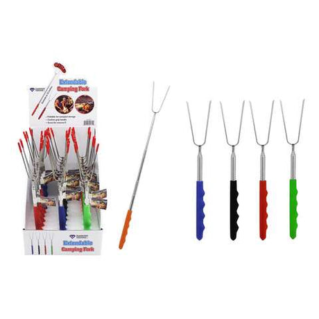 Diamond Visions Assorted Extendable Camping Fork 23 in. L 1 pk, Pack of 24